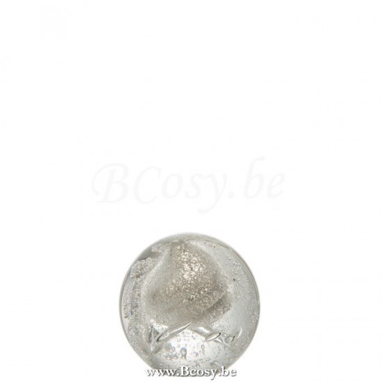 Jline Presse Papier Blase Glas Silber Medium