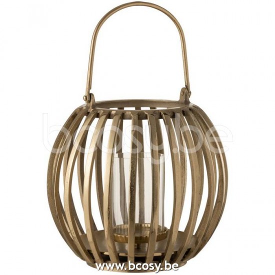 J Line Jline Lantaarn Bol Aluminium Goud