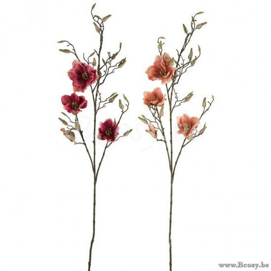 J Line 93037 Magnolia Tak Plastiek Roze Mix L23xB28xH119 cm bloemen flores fiori