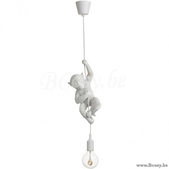 J Line 94257 Hanglamp LAMP HANGEND Polyresin Wit hang pendellampen licht