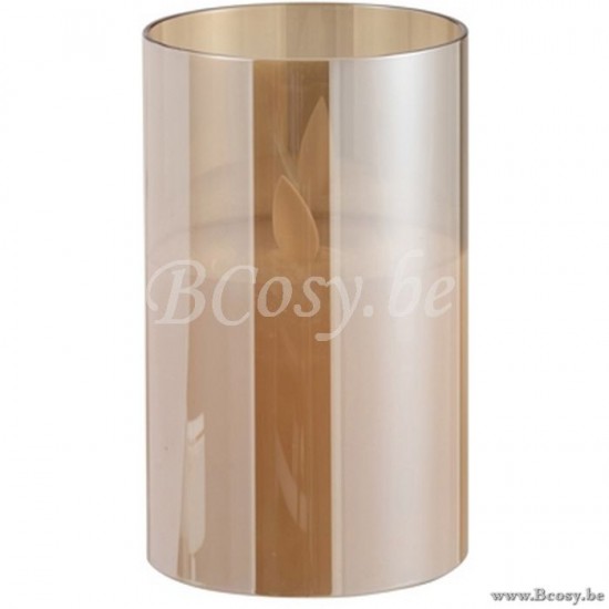 J Line Jline Ledlamp Blinkend Glas Goud Small