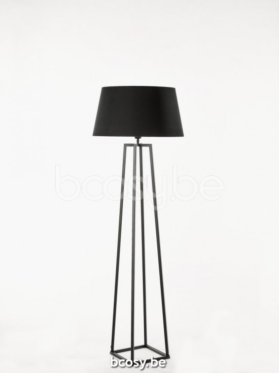 Marckdael vloerlamp Tablelamps Marckdael LORENZO-VLP-BLACK-H50LINDACARBONE Zwart vloerlamp H 130cm VVD VDV Verlichting van Dijck Dyck Markda.