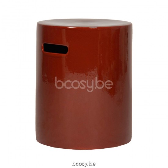 Vincent Sheppard Arvin Kruk Rond Maroon Keramiek frame.