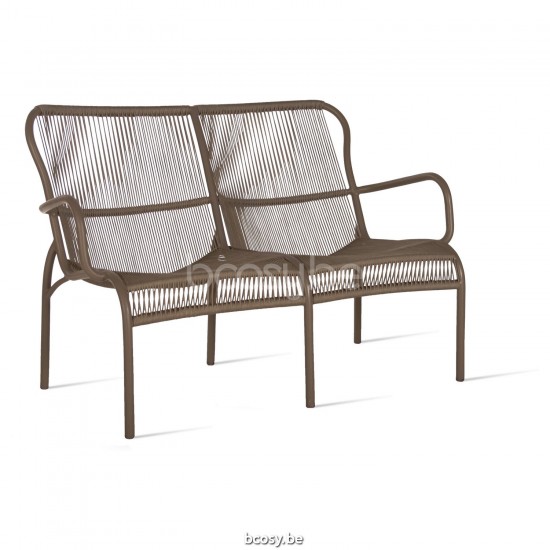 Vincent Sheppard Loop Sofa Cadre en Aluminium Taupe Cordon Crocheté Taupe Polypropylène.