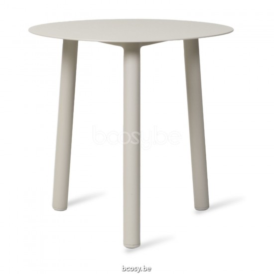 Vincent Sheppard Lilo Round Garden Side Table Dia 45 Dune White Aluminium frame Dune White Aluminium top.