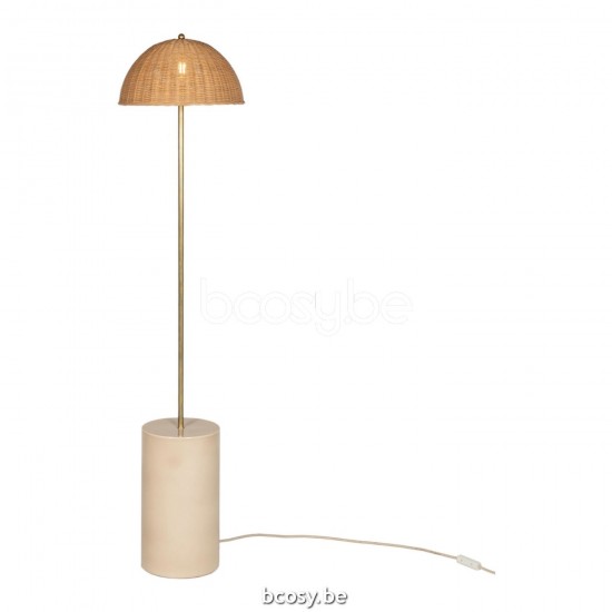 Vincent Sheppard Arvin Lampadaire Cadre en Céramique Mushroom Rotin Naturel.