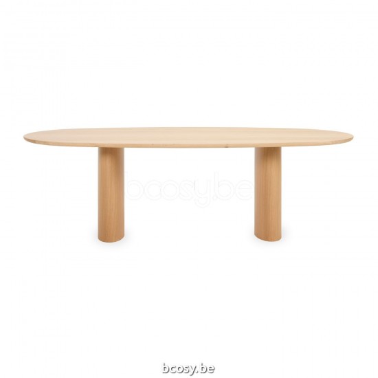 Vincent Sheppard Vincent Sheppard Atlas Ellipse Dining Table 2 legs 240x120 Natural Plywood Oak frame Natural Oak top.