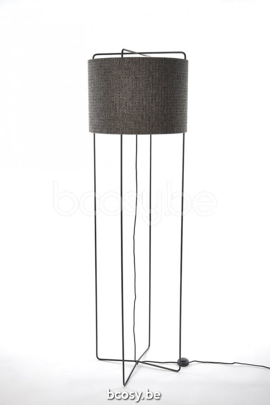 Marckdael vloerlamp Framona Marckdael FRAMONA-VLP-50-170-CHRONO-ESPRESSO Country-Living zwart vloerlamp H 170cm VVD VDV Verlichting van Dijc.