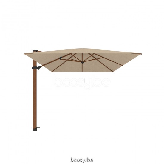 Jardinico ANTEGO 200x300 Parasol Deporté Mât Teck Alu Toile Latte Sunbrella.