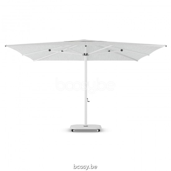 Jardinico JCP201 400x400 Quadratischer Ampelschirm Weisser Mast Stoff Ice Sunbrella Plus Marine.