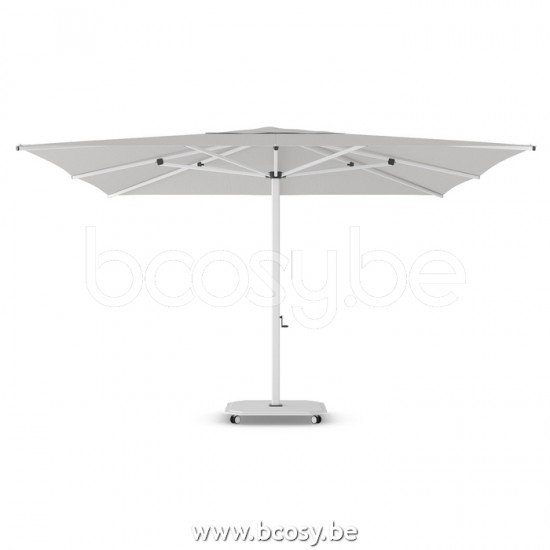 Jardinico JCP201 400x400 Parasol À Mât Central Mât Blanc Toile Mooncrest Sunbrella Plus Marine.