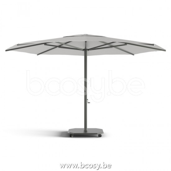 Jardinico JCP203 Ø450 Parasol À Mât Central Mât Antracite Toile Mooncrest Sunbrella Plus Marine.