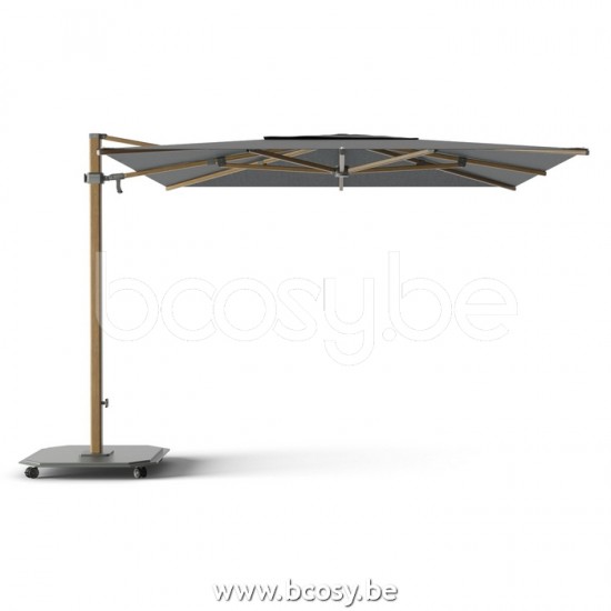 Jardinico JCP301 300x300 Parasol Deporté Mât Teck Alu Toile Onyx Sunbrella Plus Marine.