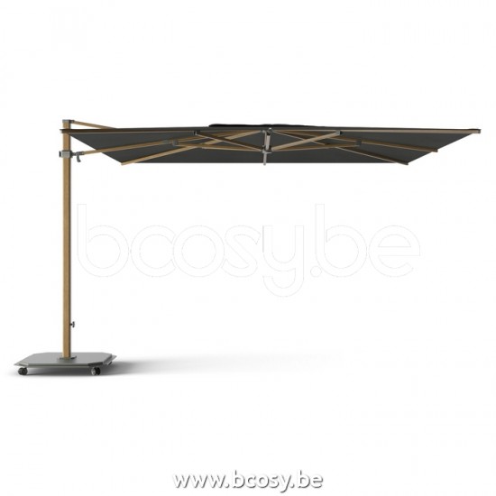 Jardinico JCP401 370x370 Parasol Deporté Mât Teck Alu Toile Pitch Sunbrella Plus Marine.