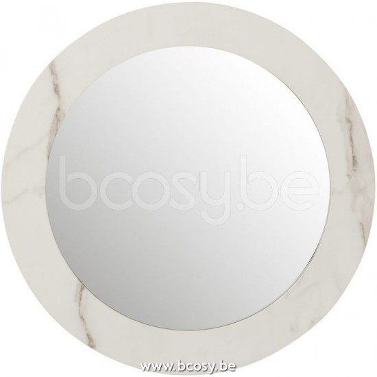 miroirs Jolipa J Line Jline Miroir Marbre Mdf Verre Blanc Small