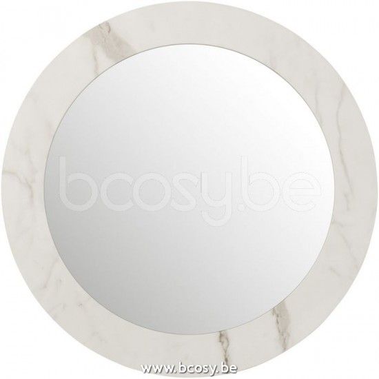 miroirs Jolipa J Line Jline Miroir Marbre Mdf Verre Blanc Large