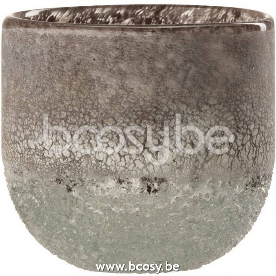 J Line Jline Teelichthalter Scavo Glas Grau Small t lichthalter teelichtleuchter teelichte