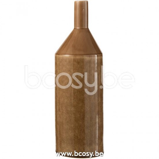 J Line Jline Jolipa 22675 Vaas Hoog Keramiek Bruin Large