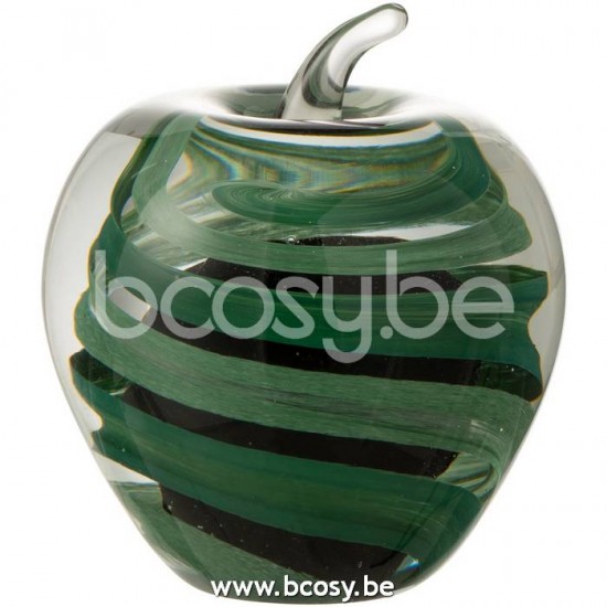 J Line Jline Jolipa 23498 Presse Papier Appel Glas Groen Large