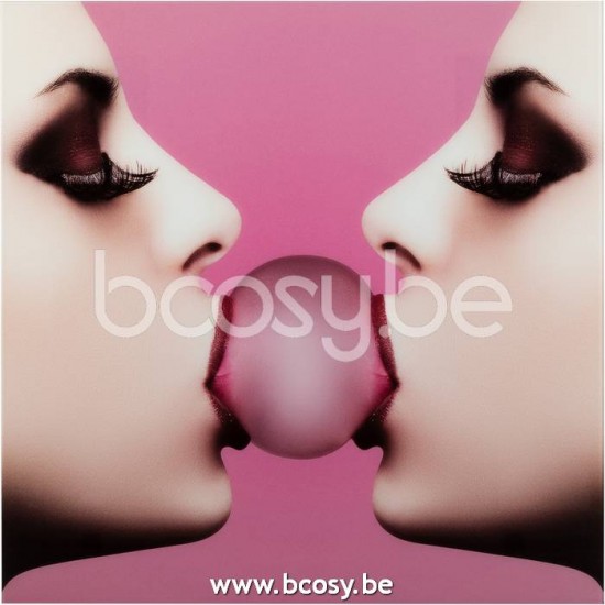 J Line Jline Jolipa 23542 Wanddeco Kauwgom Getemperd Glas Roze