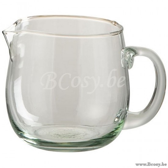 J Line 2463 Karaf Ella Glas Transparant Medium 15H karafs karaaf decanteerkaraffen karafen schenkkannen waterkannen karaffen