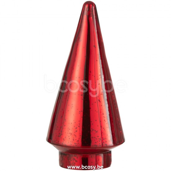 J Line Jline Xmas Tree Led Glass Red Medium x mas christmas trees on foot