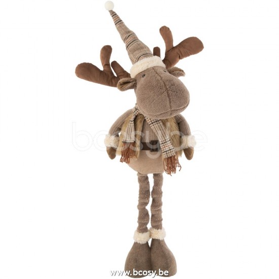 rennes caribous Jolipa J Line Jline Renne Hiver Debout Textile Brun Large