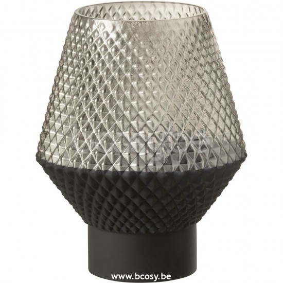 J Line Jline Vase Pattern Glass Grey Small