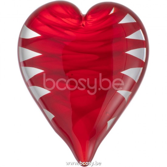 J Line Jline Paperweight Heart Lying Glass Red paper holders