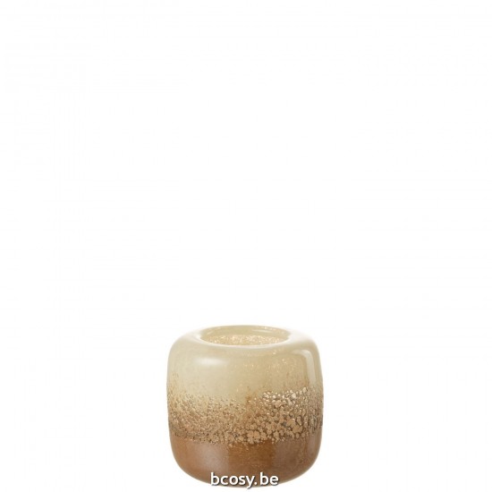 Jline Vase Opi Glas Braun Beige Small vases.