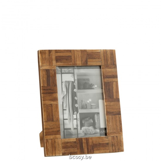 J Line Photoframe Rectangle Blocks Resin Brown Large single photo frames.