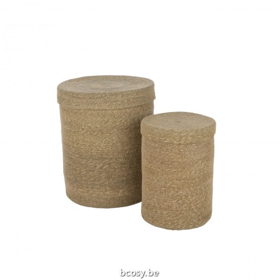 J Line Set Of 2 Baskets High Marie Seagrass Natural baskets.