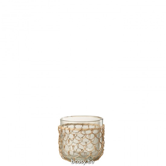 Jline Windlicht Haken Glas Schilf Transparent Medium t lichthalter teelichtleuchter teelichte.