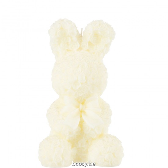 J Line bougies Jolipa Bougie Lapin Blanc Large 25H.