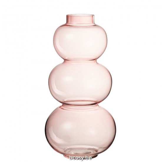 J Line vases Jolipa Vase Boule Verre Rose Large.