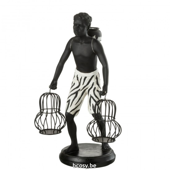 J Line garcons gars garçons statuettes Jolipa Garcon Debout Ehtnique Paniers Poly Mix.