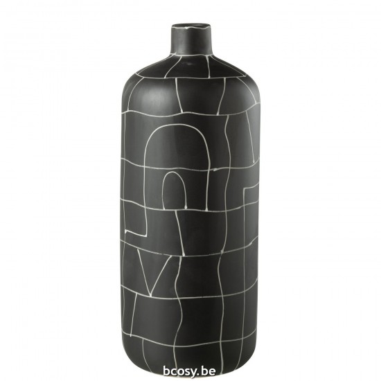 Jline Vase Flasche Japan Keramik Schwarz Large vases.