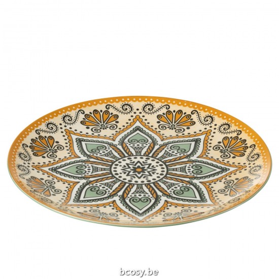 J Line assiettes de service vaisselles Jolipa Assiette Jam Porcelaine Mix Small.