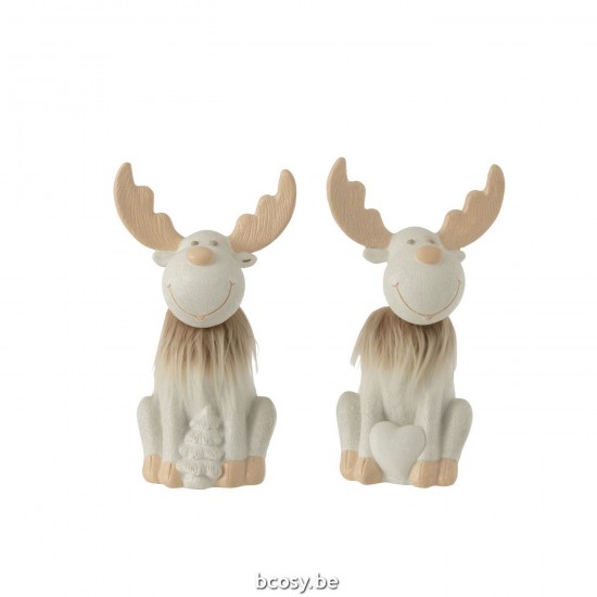 J Line élan Jolipa Renne Fourrure Poly Beige Blanc Large Assortiment De 2.