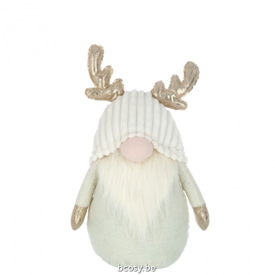J Line peres noël Jolipa Lutin Bois De Cerf Textile Beige Large.