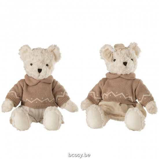 J Line ours en peluche peluches Jolipa Ours Peluche Garcon Fille Vetements Textile Large Assortiment De 2.