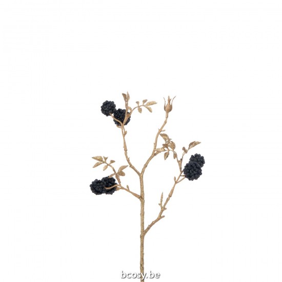 J Line branches d'arbres Jolipa Branche Mures Feuilles Plastique Bleu Fonce Or.