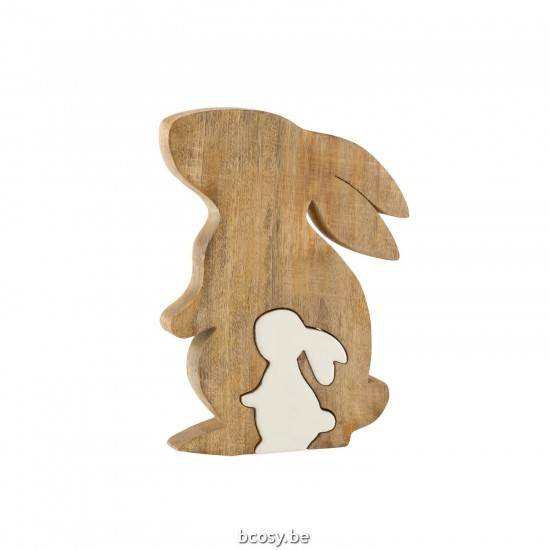 J Line 40146 Dekoration Lapins Decoration Beelden Konijn Decoratie Figuren rabbit standing kaninchen stehend Decorazione Dier.