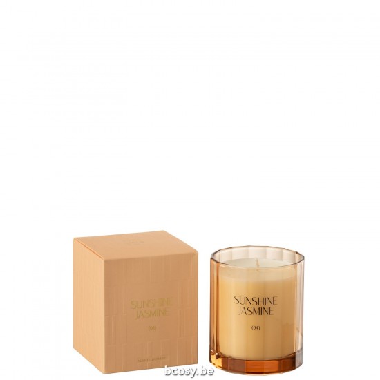 Jline Geurkaars Sunshine Jasmijn Glas 30 Uren.