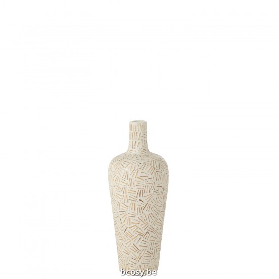 J Line Grands vases Grand vase Vases hauts Vase haut. Jolipa Vase Lauwra Ciment Blanc Small.