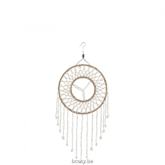 J Line Dromenvanger Mandala Schelp Wit Large dromenvangers JO42418.