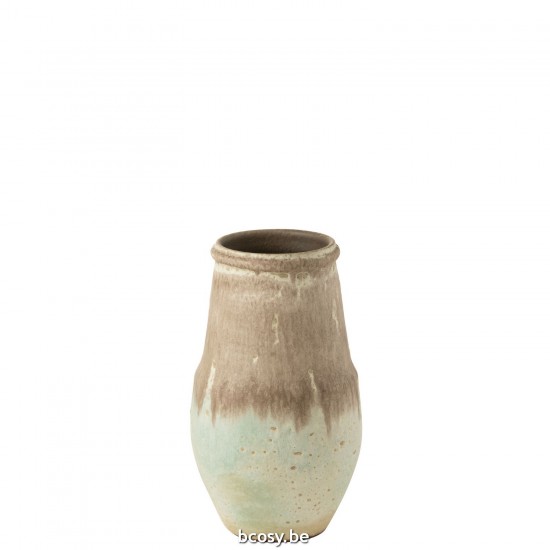 J Line Grands vases Grand vase Vases hauts Vase haut. Jolipa Vase Nice Ceramique Aqua Gris Small.