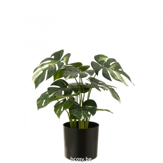 J Line plantes en pot Jolipa Monstera En Pot Artificiel Vert.