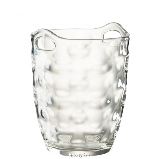 J Line Ijsemmer Leonard Plastic Transparant champagne emmers wijnemmers koelemmers ijsemmers JO43957.