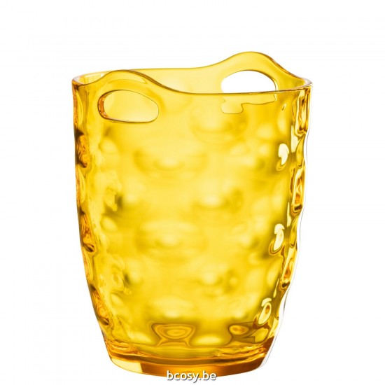 J Line Ijsemmer Leonard Plastic Geel champagne emmers wijnemmers koelemmers ijsemmers JO43959.